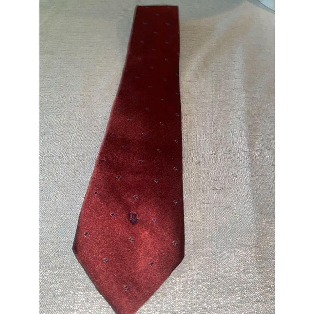 Men's Christian Dior burgundy Silk Tie